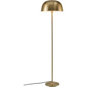 Stehlampe NORDLUX CERA Lampen Gr. Ø 36 cm Höhe: 127 cm, grau (messingfarben) Standleuchten Messing Design, textil Kabel
