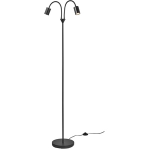 Stehlampe NORDLUX Explorer Leuchten Gr. Ø 5,50 cm Höhe: 179,40 cm, schwarz Stehlampe Standleuchte Standleuchten Zeitgenössischer, einfacher Stil, verstellb. Lampenköpfe, flexi. Arm