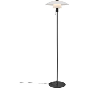 Stehlampe NORDLUX VERONA Lampen Gr. Ø 40 cm Höhe: 150 cm, schwarz (schwarz, weiß) Standleuchten Opal Glas mundgeblasen
