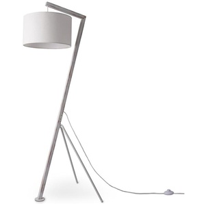 Stehlampe PACO HOME GALLOW Leuchten Gr. 1 flammig, Ø 38 cm Höhe: 160 cm, weiß Paco home Modern Wohnzimmer Dreibein Holz Metall Vintage E27 Galgen