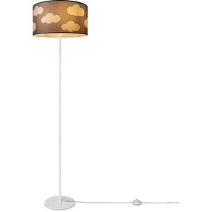 Stehlampe PACO HOME Luca Cosmo Lampen Gr. Ø 38 cm Höhe: 144 cm, weiß Paco home Stehlampe Kinderzimmer Stoff Lampenschirm Spielzimmer Wolken E27