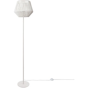 Stehlampe PACO HOME Pinto Leuchten Gr. 1 flammig, Ø 33 cm Höhe: 145,5 cm, weiß Paco home LED Modern Wohnzimmer Schlafzimmer Optik Boho Korb E27
