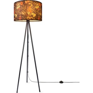 Stehlampe PACO HOME Trina Flower Lampen Gr. Höhe: 148,5 cm, schwarz Standleuchten