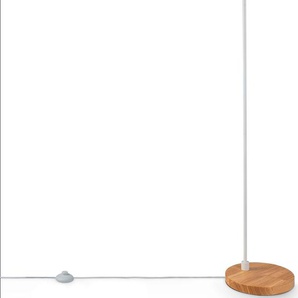Stehlampe PACO HOME WALTER Lampen Gr. Höhe: 156,2 cm, weiß Paco home Bogenlampe Industrial LED Wohnzimmer Skandi Minimalistisch Holz Fuß