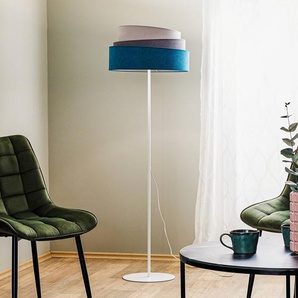 Stehlampe Pastell Trio Duolla, weiß / opal, für Wohn- / Esszimmer, Textil / Stoff / Seide, Modern, Stehlampe 84168