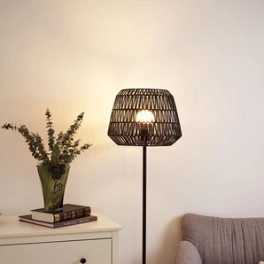Stehlampe PAULEEN Timber Pearl Lampen Gr. 1 flammig, Ø 40 cm Höhe: 154,0 cm, schwarz Standleuchte Stehlampe Standleuchten