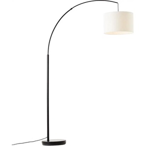 Stehlampe PLACES OF STYLE Elijah Lampen Gr. 1 flammig, Ø 36 cm Höhe: 180 cm, beige (hellbeige) Bogenlampe Bogenlampen Textilschirm Stoff Ø 36cm