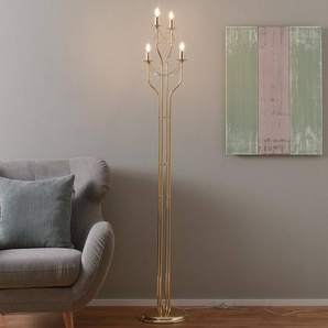 Stehlampe Retro Euluna, messing / gold, für Wohn- / Esszimmer, Metall, Modern, Stehlampe 0286P-H06