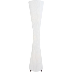 Stehlampe rund, 180 cm, Plissee Lampenschirm aus Latex, Gestell Edelstahl verchromt - Leuchte, Lampe, Designlampe, Bodenlampe, Esszimmerlampe