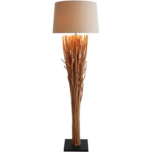 Stehlampe SALESFEVER Eavan Lampen Gr. 1 flammig, Ø 55,00 cm Höhe: 175,00 cm, schwarz-weiß (schwarz, natur, weiß) Standleuchten
