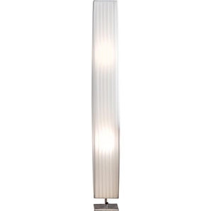 Stehlampe SALESFEVER Emilie Lampen Gr. 2 flammig, Höhe: 120 cm, weiß (weiß, chromfarben) Standleuchten Plissee Lampenschirm
