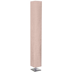 Stehlampe SALESFEVER Mia Lampen Gr. 2 flammig, Höhe: 120 cm, beige (champagner, edelstahlfarben) Standleuchten Lampenschirm aus Kunststoff mit Stoffbezug, Gestell Edelstahl
