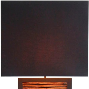 Stehlampe SALESFEVER Nabor Lampen Gr. 1 flammig, Höhe: 163,00 cm, schwarz (schwarz, natur) Standleuchten handgefertigt, Schirm gold von innen