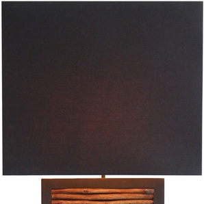 Stehlampe SALESFEVER Nabor Lampen Gr. Höhe: 163,00 cm, schwarz (schwarz, natur) Standleuchten handgefertigt, Schirm gold von innen
