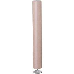 Stehlampe SALESFEVER Natalie Lampen Gr. 2 flammig, Höhe: 120 cm, beige (champagner, edelstahlfarben) Standleuchten Lampenschirm aus Kunststoff mit Stoffbezug, Gestell Edelstahl