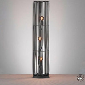 Stehlampe SCHÖNER WOHNEN-KOLLEKTION Cage Lampen Gr. 3 flammig, Ø 24,00 cm Höhe: 113,00 cm, beige (sandschwarz) Standleuchten 3x E27 max. 40 Watt, ohne Leuchtmittel