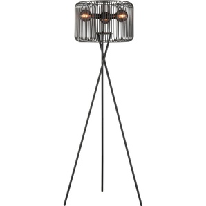 Stehlampe SCHÖNER WOHNEN-KOLLEKTION Cage Lampen Gr. 3 flammig, Ø 68,00 cm Höhe: 158,00 cm, beige (sandschwarz) Standleuchten