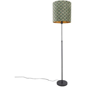 Stehlampe schwarzer Schirm Pfau Design 40 cm verstellbar - Parte