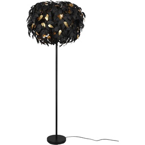 Stehlampe TRIO LEUCHTEN Leavy Lampen Gr. Ø 70 cm Höhe: 180 cm, schwarz (schwarz gold) Standleuchten