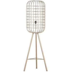 Stehleuchte 1-flammig Metallschirm Lumen ¦ gold ¦ Maße (cm): H: 144 Ø: 41