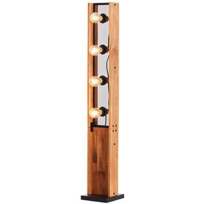 Stehleuchte Calandra 20 x 126 x 20cm Braun Material: Metall, Holz teilmassiv Metallart: Eisen Oberfläche Holz: Beschichtet Oberfläche Metall:
