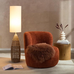 Stehleuchte Cozad Ø 28cm Braun/Beige Leinen E27