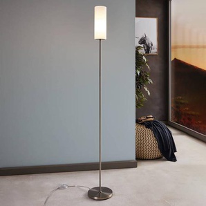 Stehleuchte Elegance Ø 11cm Weiß/Silber Hauptmaterial: Glas, satiniert Sekundärmaterial: Stahl, geschliffen E27
