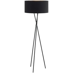 Stehleuchte Fondachelli Ø 51cm Schwarz/Schwarz Mischgewebe E27