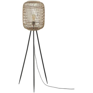 Stehleuchte - holzfarben - Materialmix - 135 cm - 33.0 | Möbel Kraft
