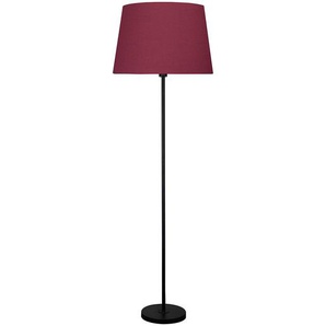 Stehleuchte Lena Ø 45cm Schwarz/Rot/Schwarz/Weinrot Webstoff E27