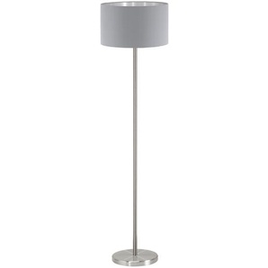 Stehleuchte Ø 38cm Grau/Silber Mischgewebe E27