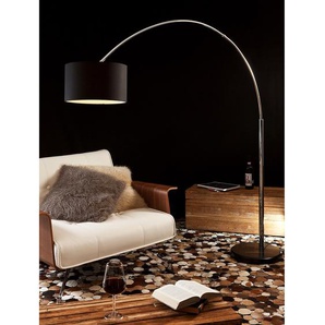 Stehleuchte Myntra I 180 x 210 x 38cm Schwarz Mischgewebe LED E27