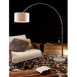 Stehleuchte Myntra II 180 x 210 x 38cm Weiß Mischgewebe E27