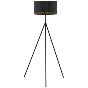Stehleuchte - schwarz - Materialmix - 140,5 cm - 38.0 | Möbel Kraft