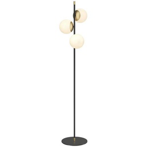 Stehleuchte, Schwarz, Metall, Glas, 37.7x150x37.7 cm, CE, gleichmäßige Lichtverteilung, Lampen & Leuchten, Innenbeleuchtung, Stehlampen, Stehlampen