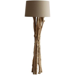 Stehleuchte Treibholz, Weiß, 145 cm, handgefertigt - Leuchte, Lampe, Designlampe, Bodenlampe, Esszimmerlampe