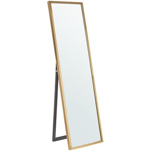 Stehspiegel Gold 40 x 140 cm Kunststoff Rechteckig Retro Klassisch