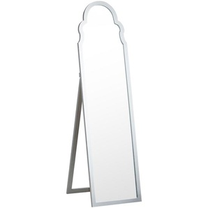 Stehspiegel Silber mit dekorativem Rahmen 40 x 150 cm Rustikal Ganzkörper für Ecke Schlafzimmer Garderobe Bad Wohnzimmer