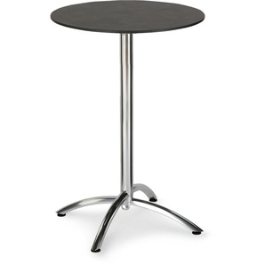 Stehtisch Firenze 70cm Ø rund silber/Ardesia
