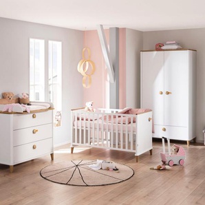 PAIDI Babymöbel-Set Lotte & Fynn, (4-tlg., Babybett, Wickelaufsatz und Wickelkommode, 2-türiger Schrank)