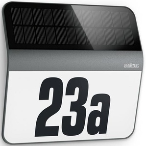 steinel Außen-Wandleuchte XSOLAR, Tageslichtsensor, LED fest integriert, Neutralweiß, Netzunabhängig, 0,03 W, LiFe-Akku, Hausnummern-olarleuchte