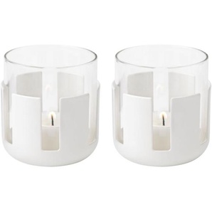 stelton Luna Teelichthalter - 2er-Set - soft white - 2er-Set: ø 6,9 cm - Höhe 7 cm