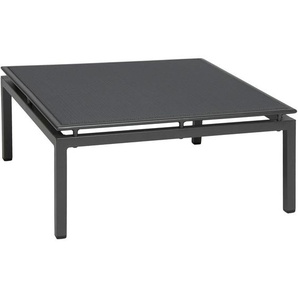 Stern Gartenhocker , Anthrazit, Dunkelgrau , Metall, Textil , quadratisch , 75x35x75 cm , Gartenmöbel, Gartenstühle, Gartenhocker