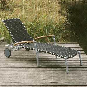 Stern Möbel Rollenliege Modena schwarz, Designer Stern Design, 32-101x68 cm