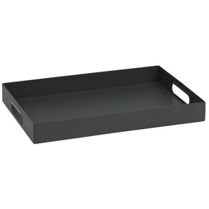Stern Möbel Tablett Aluminium anthrazit grau, Designer Stern Design, 7x60x40 cm