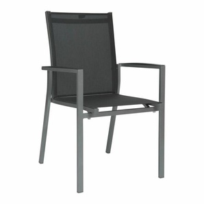 Stern New Levanto Stapelsessel - Gestell Alu graphit | Sitz Textil silbergrau 417174