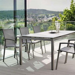 Stern New Top Gartenmöbel-Set 7-tlg. Tisch 200x100cm Dunkelgrau