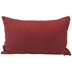 Stern Outdoor-Kissen, Rot, Textil, Raute, 35x55 cm, für den Außenbereich geeignet, Outdoor-Kissen, Outdoor-Dekokissen