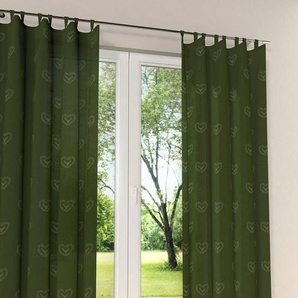 Stickereien Plauen Vorhang Hirsch, Schlaufen (1 St), blickdicht
