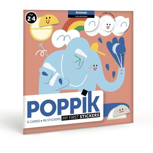Stickerkarten, Meine ersten Sticker, Tierbabys, 2-4 Jahre, von Poppik